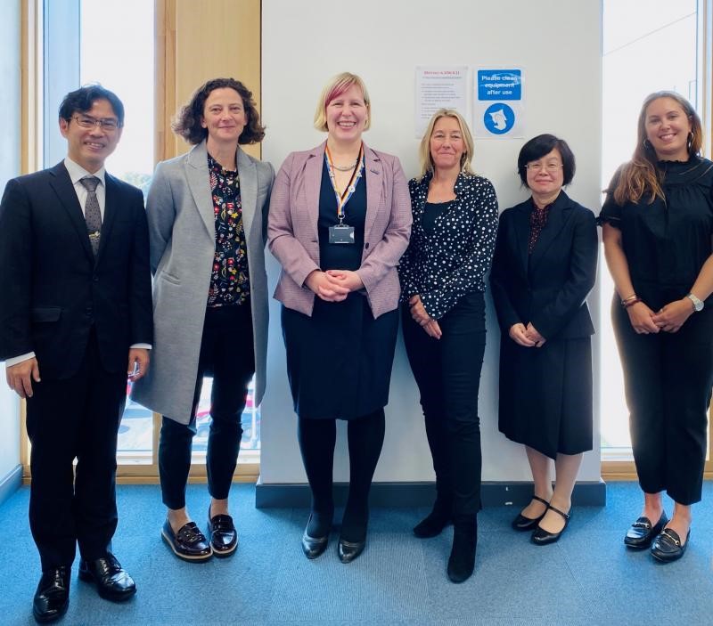 Commemorative photo with Emily Richards, Manager of Business Engagement (second from left) and Louise Brown, Associate Dean and Professor (third from right) *Face masks were removed temporarily for the photo