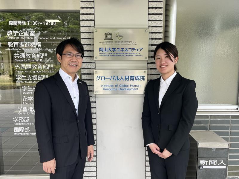 Vice President Prof. Yokoi, UNESCO Chairholder (left) and Ms. Ohara (right)