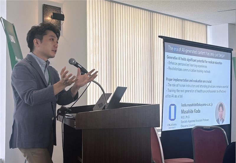 Associate Professor Koda delivering his presentation