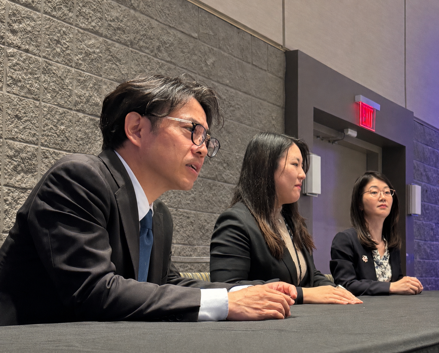 Panelists of the Global Outlook Spotlight Panel (From left: Vice President for International Affairs José Celso Freire Junior, NAFSA President and Chair of the Board of Directors Ahmad Ezzeddine, WES CEO and Executive Director Esther Benjamin, and Vice President YOKOI Atsufumi)